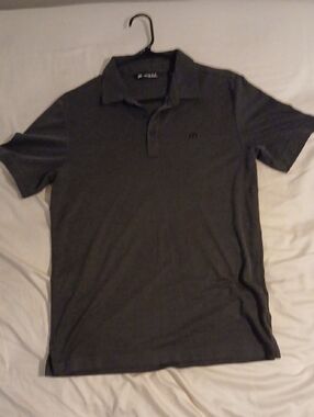 Travis Mathew Men's Dark Gray Polo with Subtle Logo